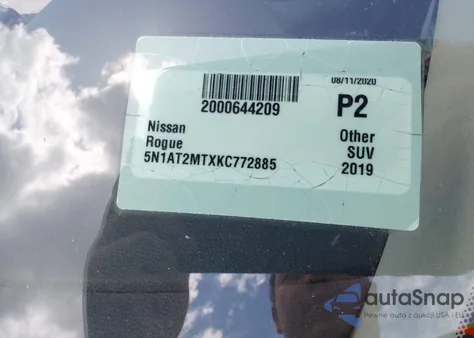 2019 Nissan Rogue Sv из США, поврежденный, VIN 5N1AT2MTXKC772885